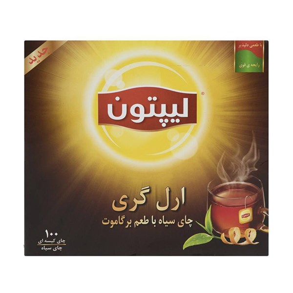 چای کیسه ای لیپتون مدل ارل گری 100 عددی