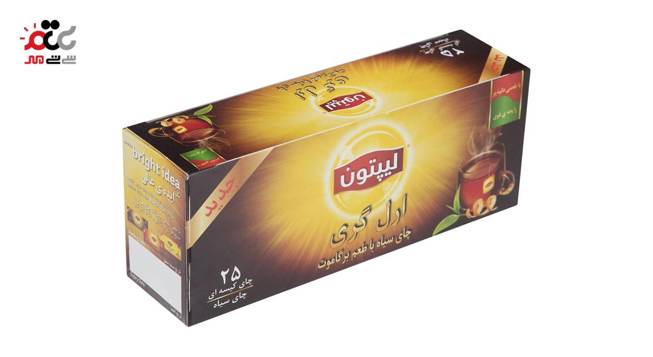 چای کیسه ای لیپتون مدل ارل گری 25 عددی