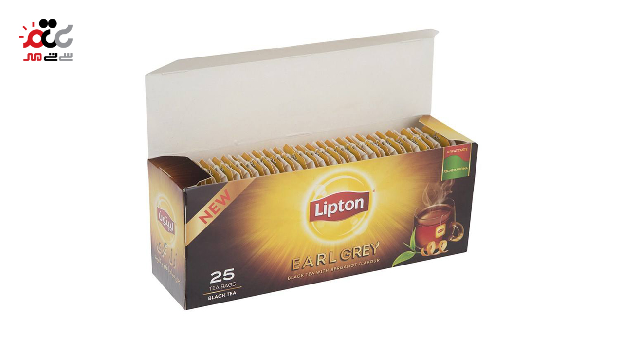 چای کیسه ای لیپتون مدل ارل گری 25 عددیچای کیسه ای لیپتون مدل ارل گری 25 عددی