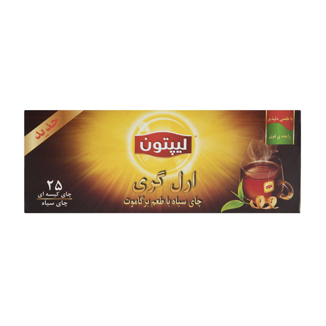 چای کیسه ای لیپتون مدل ارل گری 25 عددی