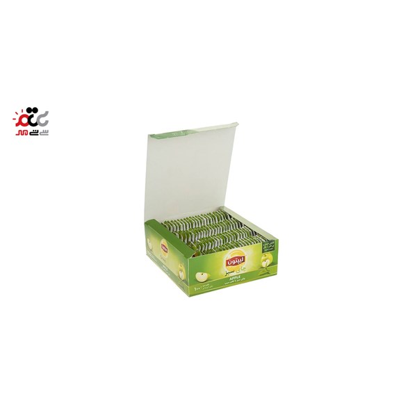 چای سبز کیسه ای لیپتون با طعم سیب 100 عددی