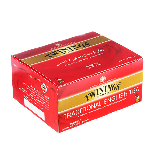 چای کیسه‌ای سنتی انگلیسی توینینگز بسته 50 عددی