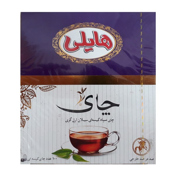 چای کیسه ای هایلی مدل ارل گری بسته 100 عددی