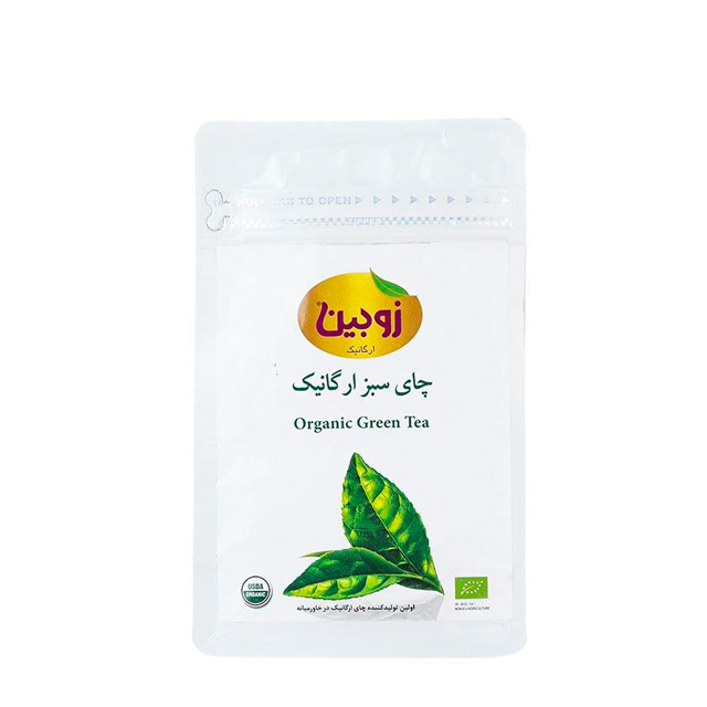 چای سبز ارگانیک زوبین 100 گرمی