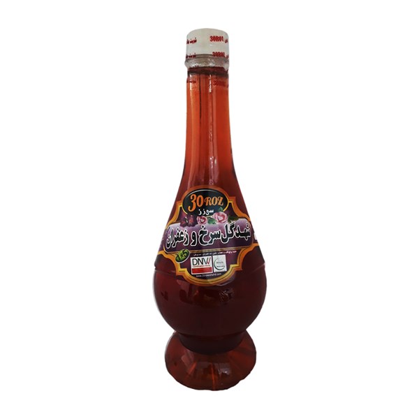 شربت شهد گل سرخ و زعفران سی رز 1200 میلی لیتری