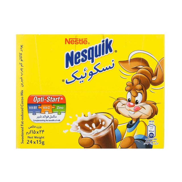 پودر کاکائو کم چرب نسکوئیک نستله 24 عددی