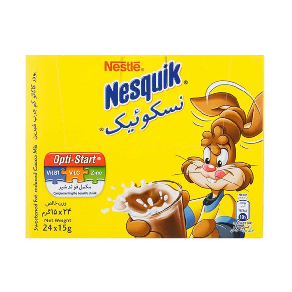 پودر کاکائو کم چرب نسکوئیک نستله 24 عددی