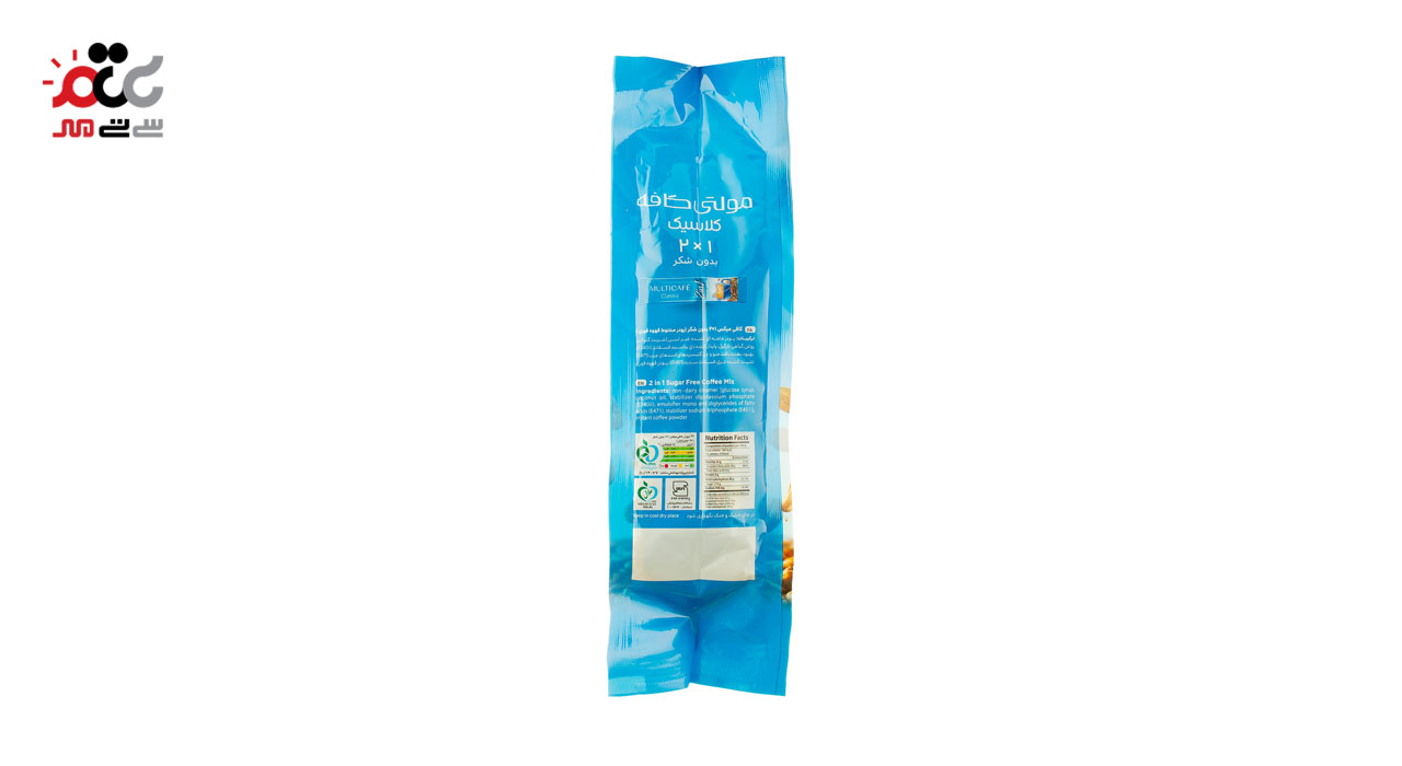 پودر کافی میکس 2 در 1 بدون شکر مولتی کافه بسته 24 عددی