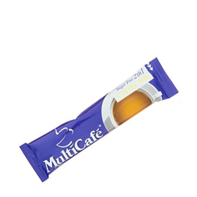 بهترین پودر کافی میکس 2 در 1 بدون شکر مولتی کافه 14 گرمی