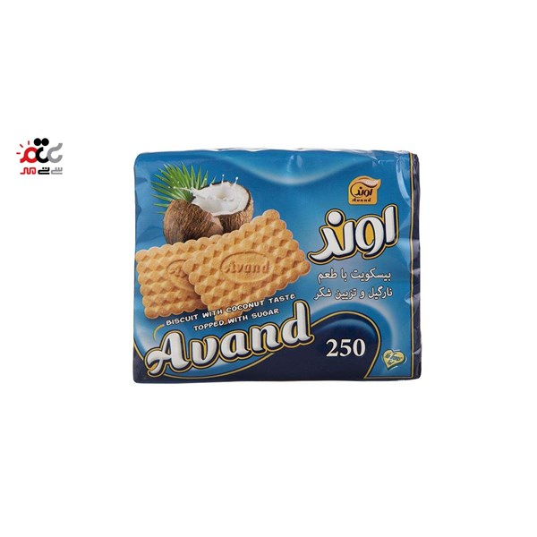 بیسکویت زبان آوند با طعم نارگیل 250 گرمی