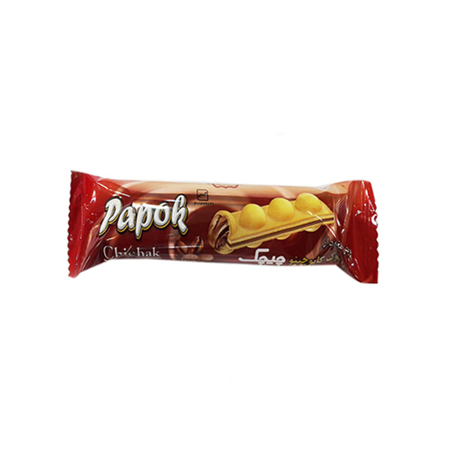 ویفر مغزدار با طعم کاپوچینو پاپوک چیچک 20 گرمی