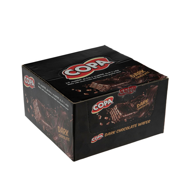  ویفر با روکش شکلات تلخ کوپا بسته 30 عددی 