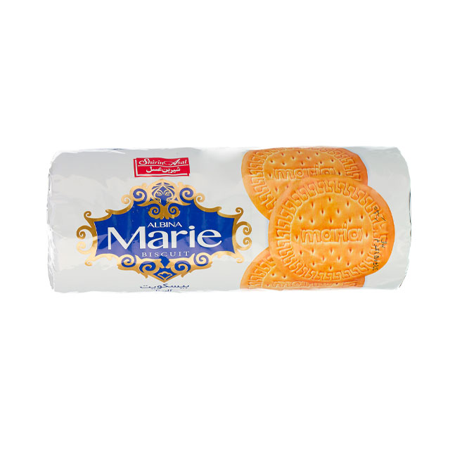 بیسکویت  وانیلی آلبینا ماری شیرین عسل 150 گرمی