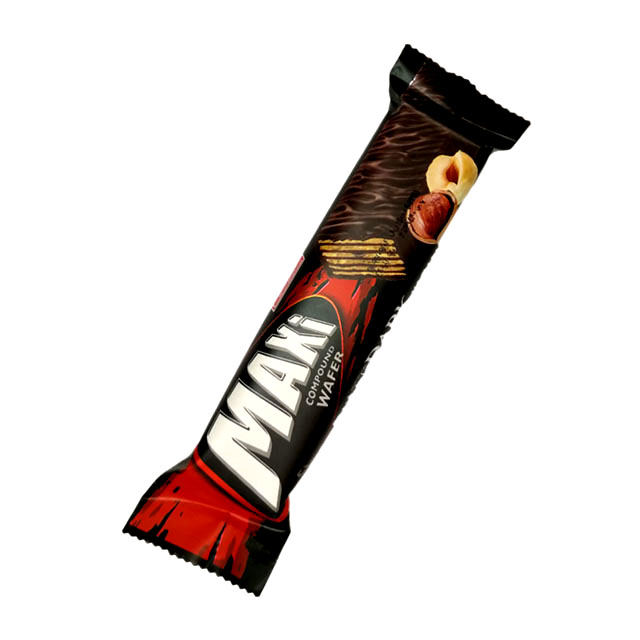 ویفر کاکائویی با طعم فندق ماکسی شیرین عسل 42 گرمی