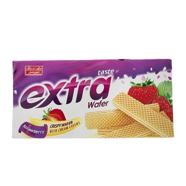 ویفر توت فرنگی اکسترا شیرین عسل 100 گرمی