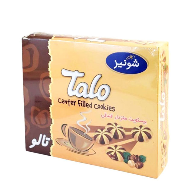 بیسکویت مغزدار فندقی تالو شونیز 360 گرمی