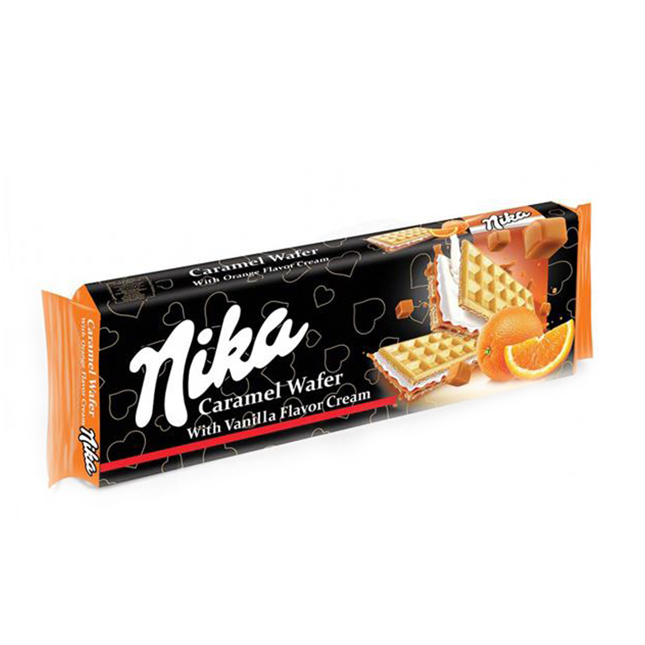 ویفر کاراملی با کرم طعم پرتقال نیکا ویتانا 200 گرمی