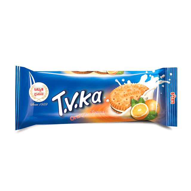 بیسکویت کرمدار با طعم پرتقال تی وی کا ویتانا 85 گرمی