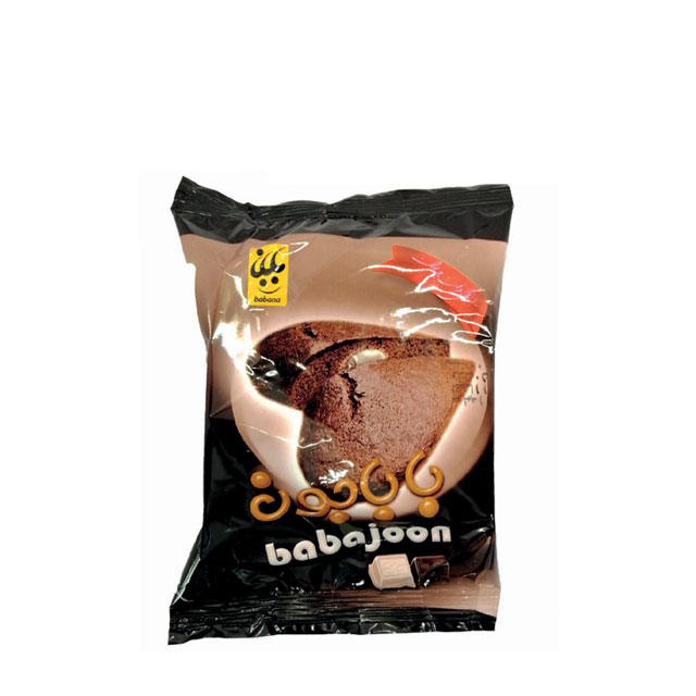 کیک روغنی قلبی کاکائویی با کرم شیری بانیلای بابانا 50 گرمی
