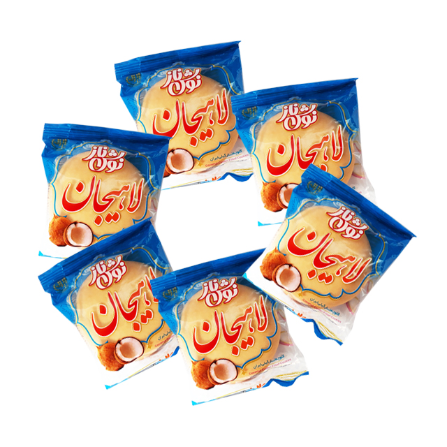 کلوچه نارگیلی نوش ناز لاهیجان 95  گرمی بسته 50 عددی
