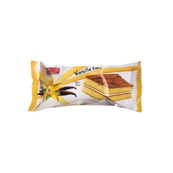 کیک لایه ای کرمدار با طعم وانیل شیرین عسل 35 گرمی