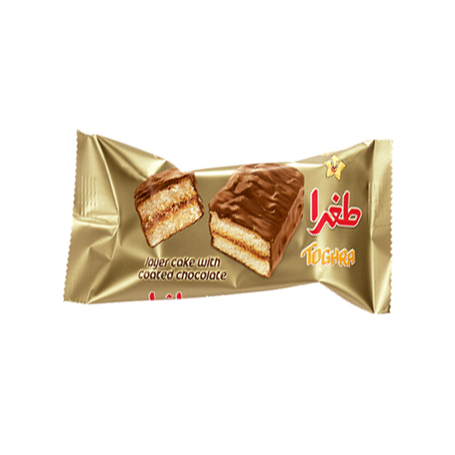 کیک لایه ای  با روکش کاکائویی طغرا 50 گرمی