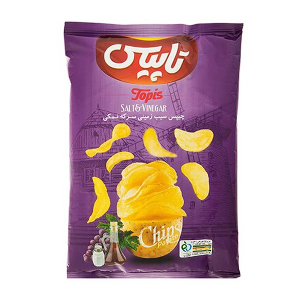 چیپس سرکه نمکی تاپیس 45 گرمی