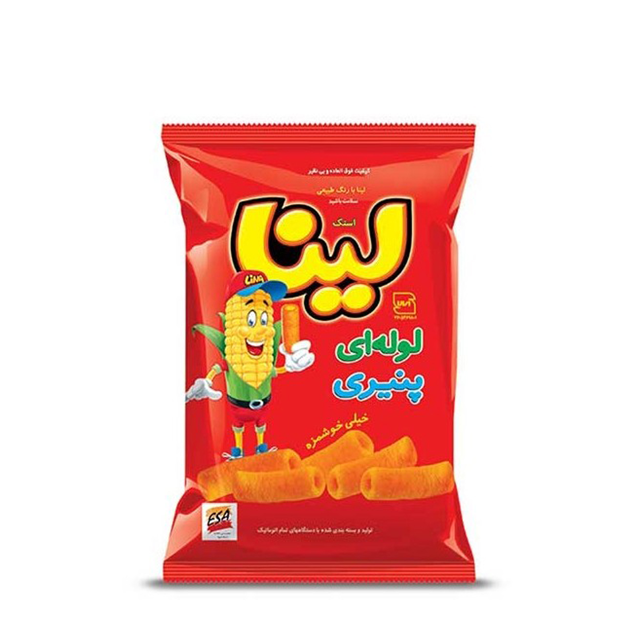 اسنک پنیری لوله ای لینا 85 گرمی