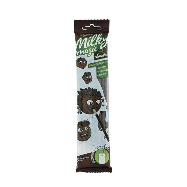 نی طعم دهنده شیر مجیک مدل Chocolate بسته 5 عددی  