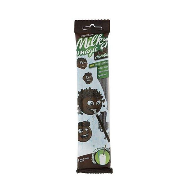 نی طعم دهنده شیر مجیک مدل Chocolate بسته 5 عددی  
