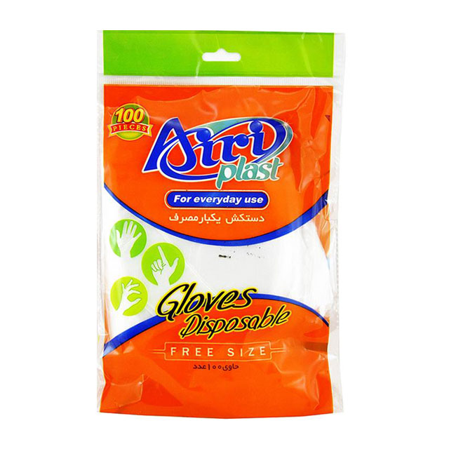 دستکش یکبار مصرف آیری پلاست 100 عددی