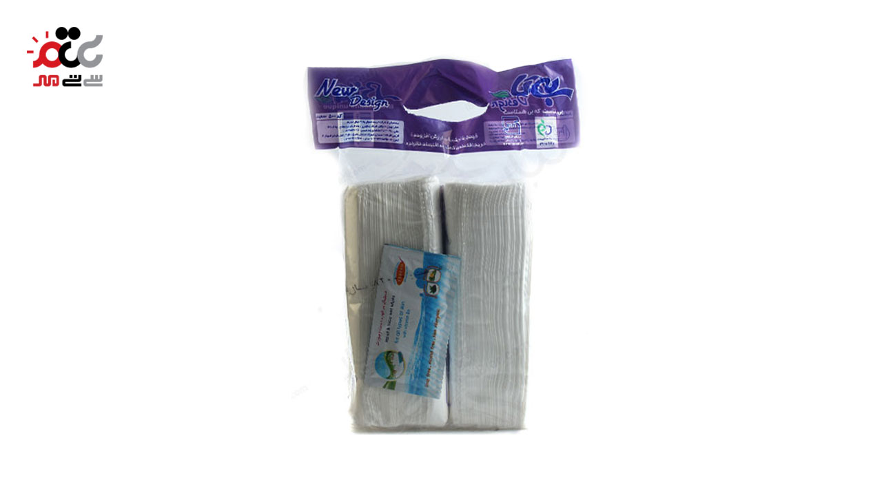 دستمال اقتصادی سفید بی تا 2 عددی