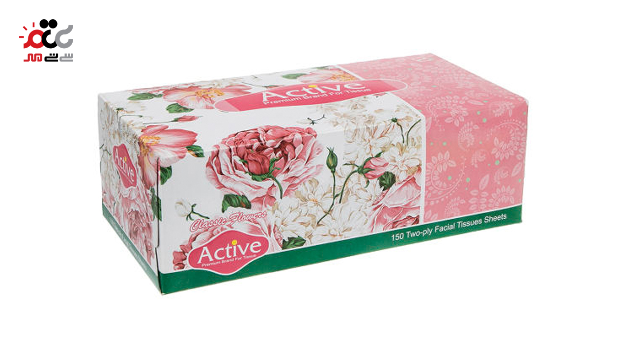 دستمال کاغذی اکتیو 150 برگ دولا