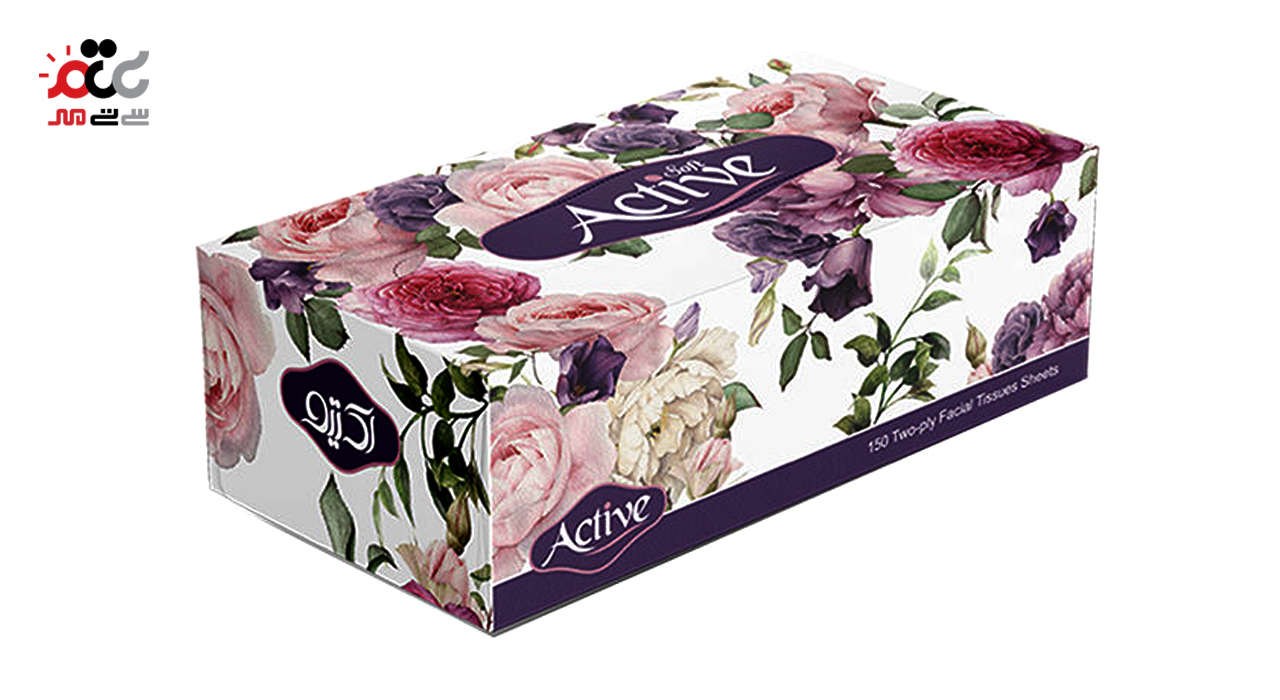 دستمال کاغذی اکتیو 150 برگ دولا