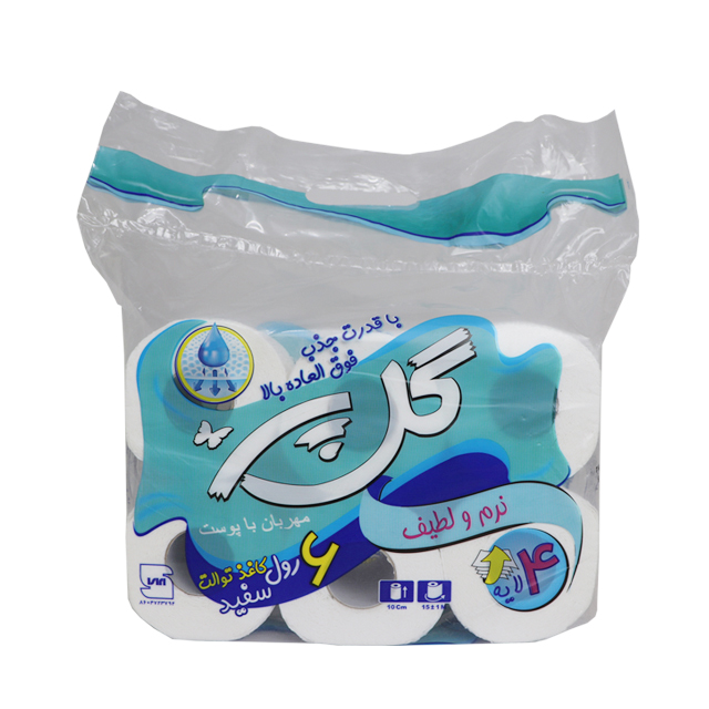 دستمال توالت گلپر 6 عددی