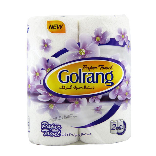 دستمال حوله سه لایه گلرنگ 2 عددی