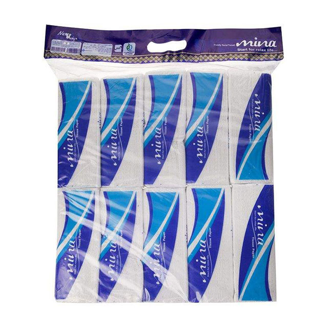 دستمال کاغذی اقتصادی مینا بسته 10 عددی