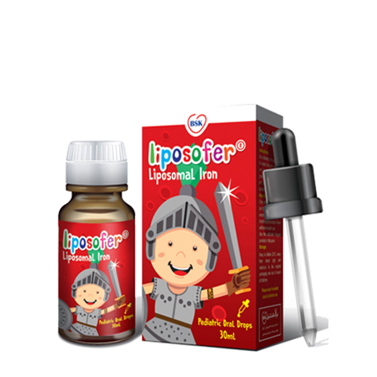 قطره خوراکی آهن لیپوزومال (لیپوزوفر) بی اس کی 30 میلی لیتری