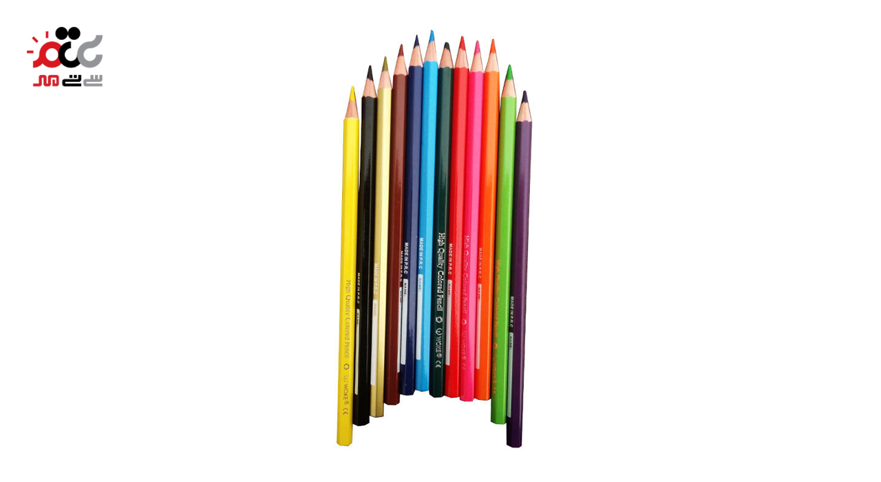 مداد رنگی لوله ای فلزی ووک 12 عددی