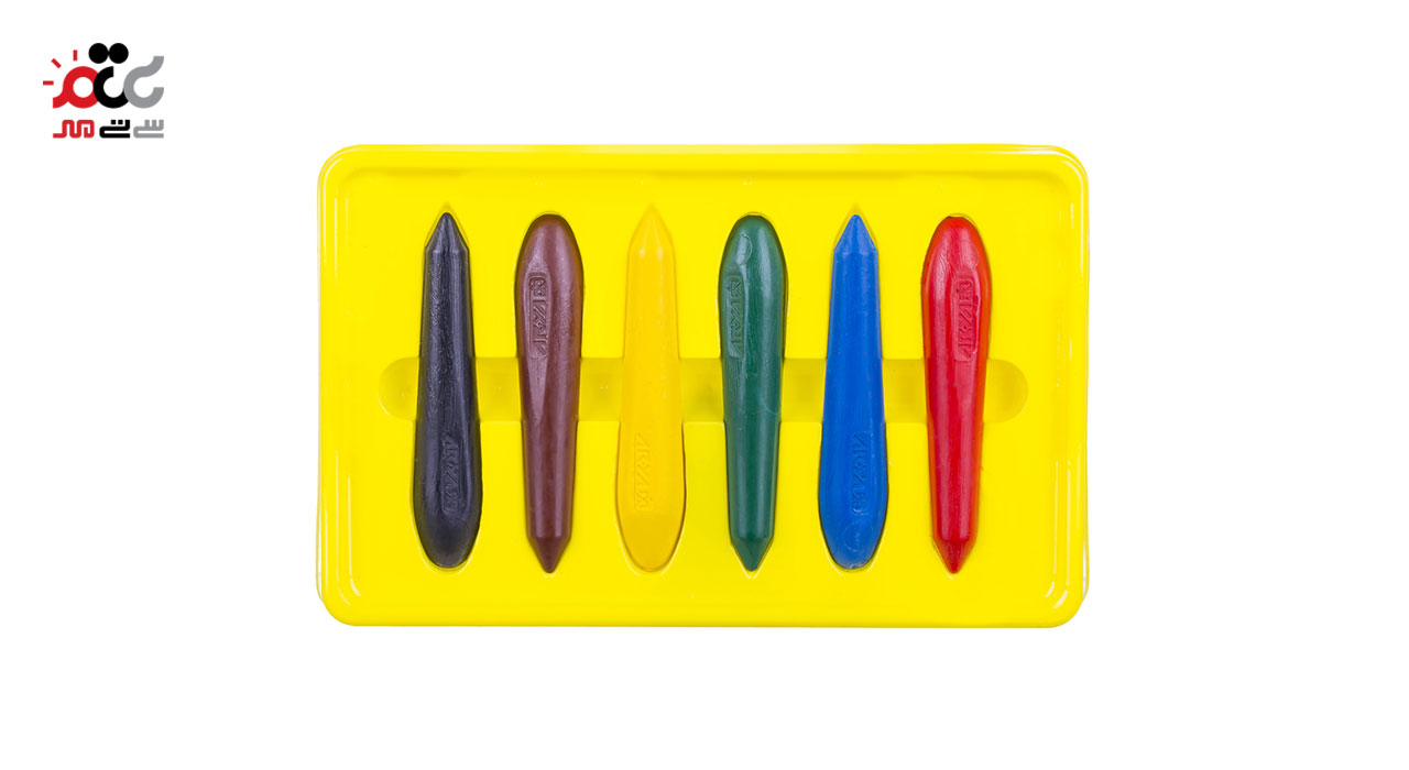 مداد شمعی 6 رنگ آریا مدل crayons