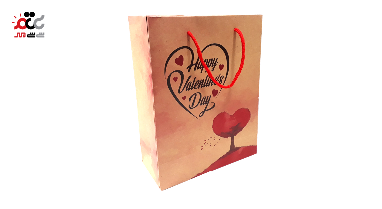 ساک دستی گرافت طرح happy valentine day سایز 3