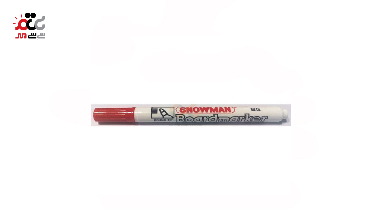 ماژیک وایت برد اسنومن سر گرد رنگ قرمز