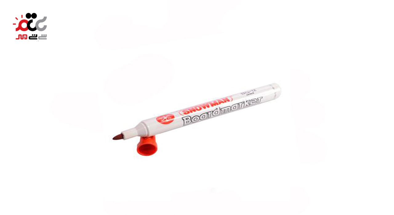 ماژیک وایت برد اسنومن سر گرد رنگ قرمز