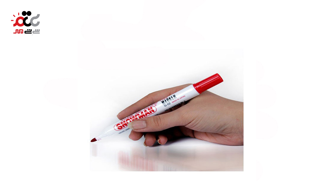 ماژیک وایت برد اسنومن سر گرد رنگ قرمز