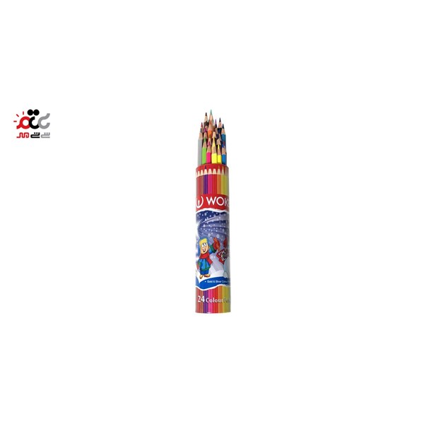 مداد رنگی لوله ای وک بسته 24 عددی
