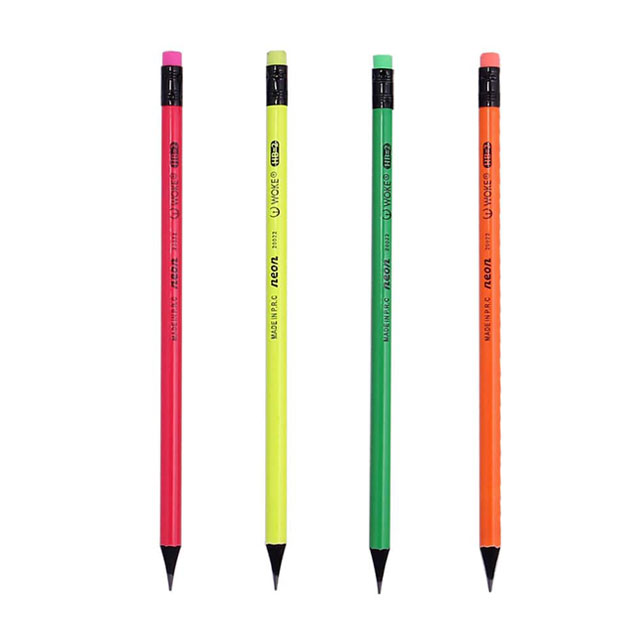 مداد مشکی چوب مشکی پاک کن دار وک مدل 20022