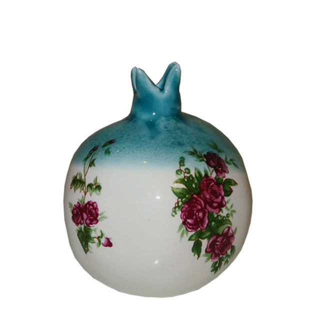 انار سرامیکی مدل گل سرخی سایز بزرگ