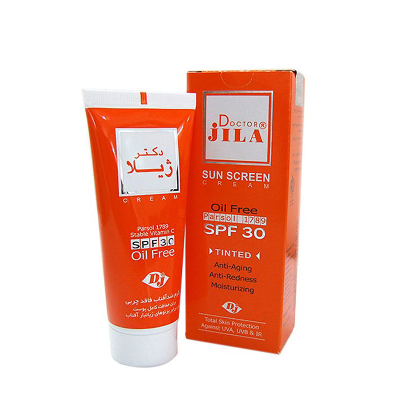 کرم ضد آفتاب رنگی SPF30 فاقد چربی دکتر ژیلا 30 گرمی