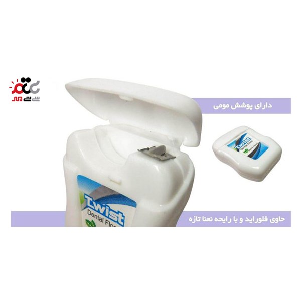 نخ دندان تویست مدل Mint And Waxed