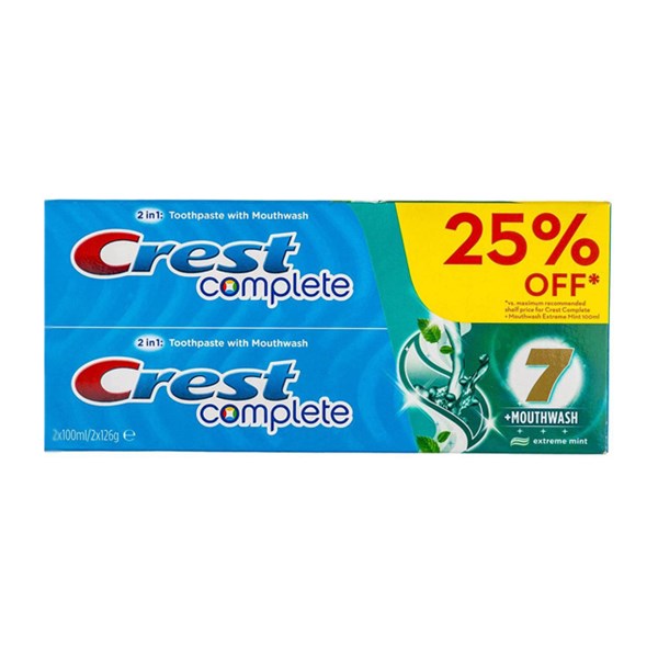 خمیر دندان دوقلوی کرست مدل Complete 7 تیوپ 252 گرمی